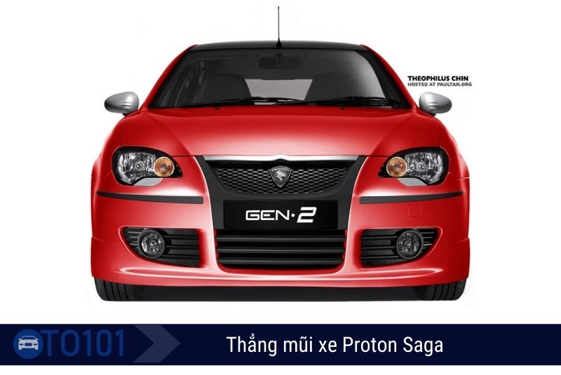 Xe Proton Saga thẳng góc mũi