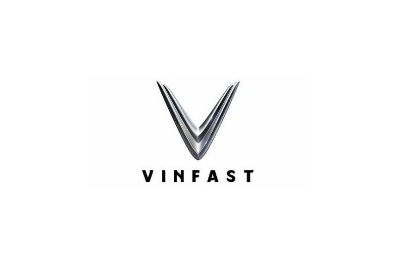 Logo Vinfast nền trắng chữ V cách điệu viết tắt Vinfast